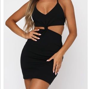 White Fox Boutique Black Mini Dress- NEW WITH TAGS